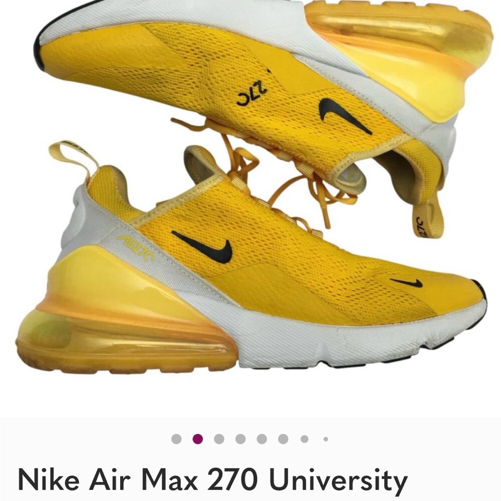 Nike Air Max 270 University Gold Sneakers Women’s size 10 CK1675-700